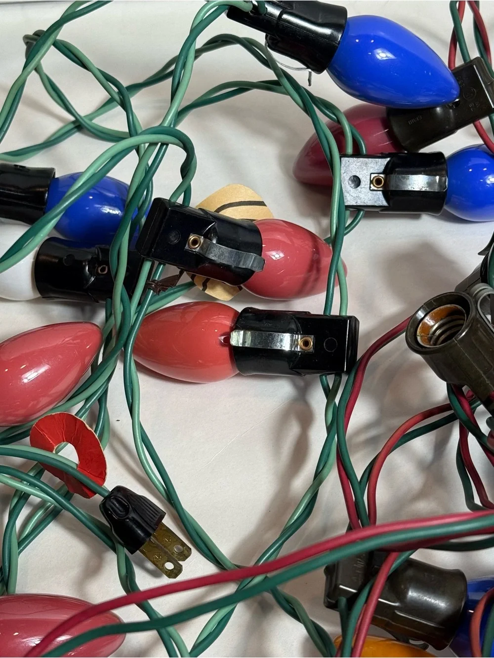 Vintage C9 Christmas Lights 2 Strings 53' Tested and Working Retro MCM